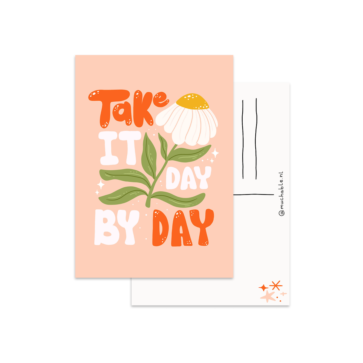 Ansichtkaart take it day by day