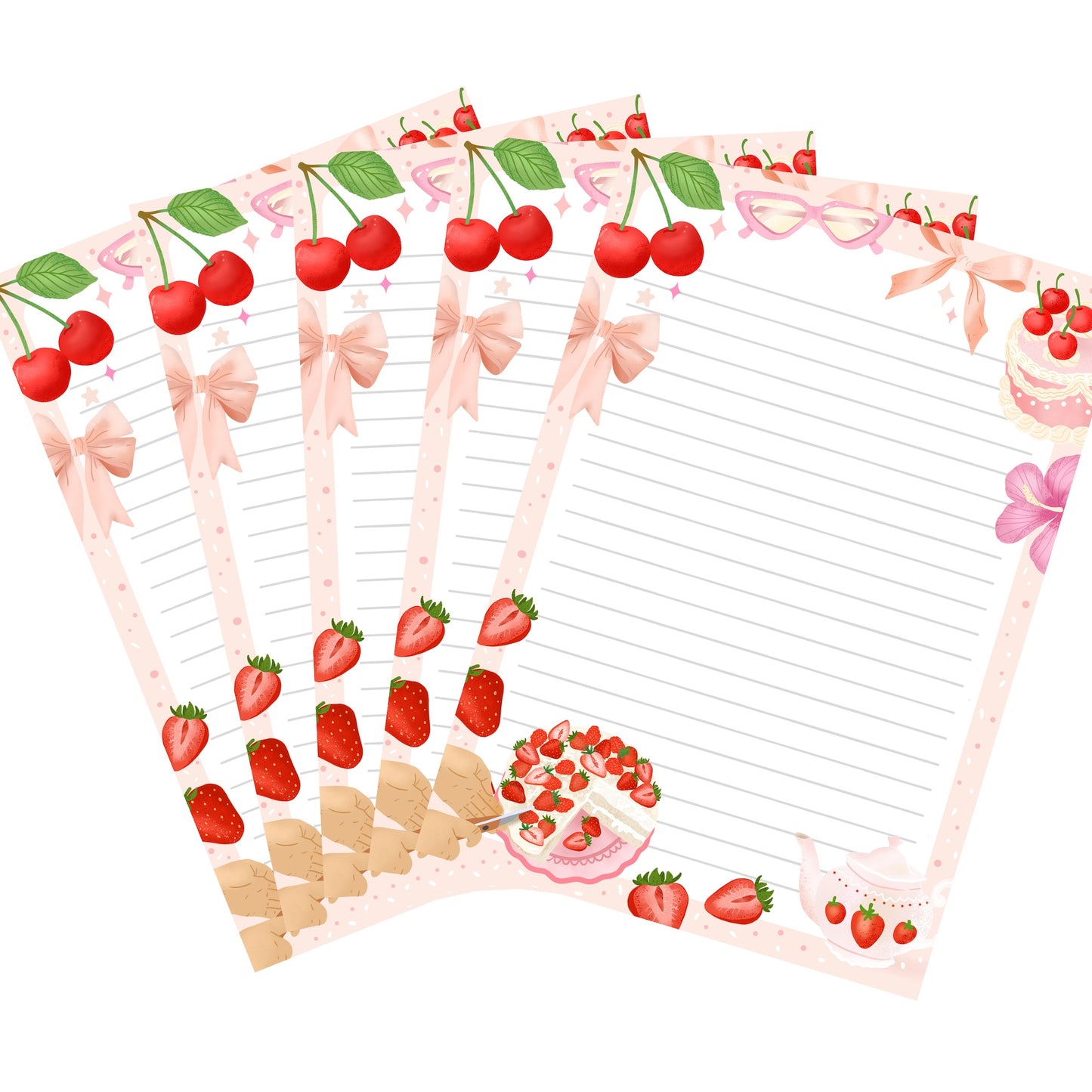 10x Briefpapier girly things