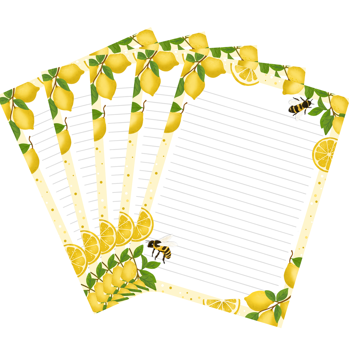 10x Briefpapier citroenen