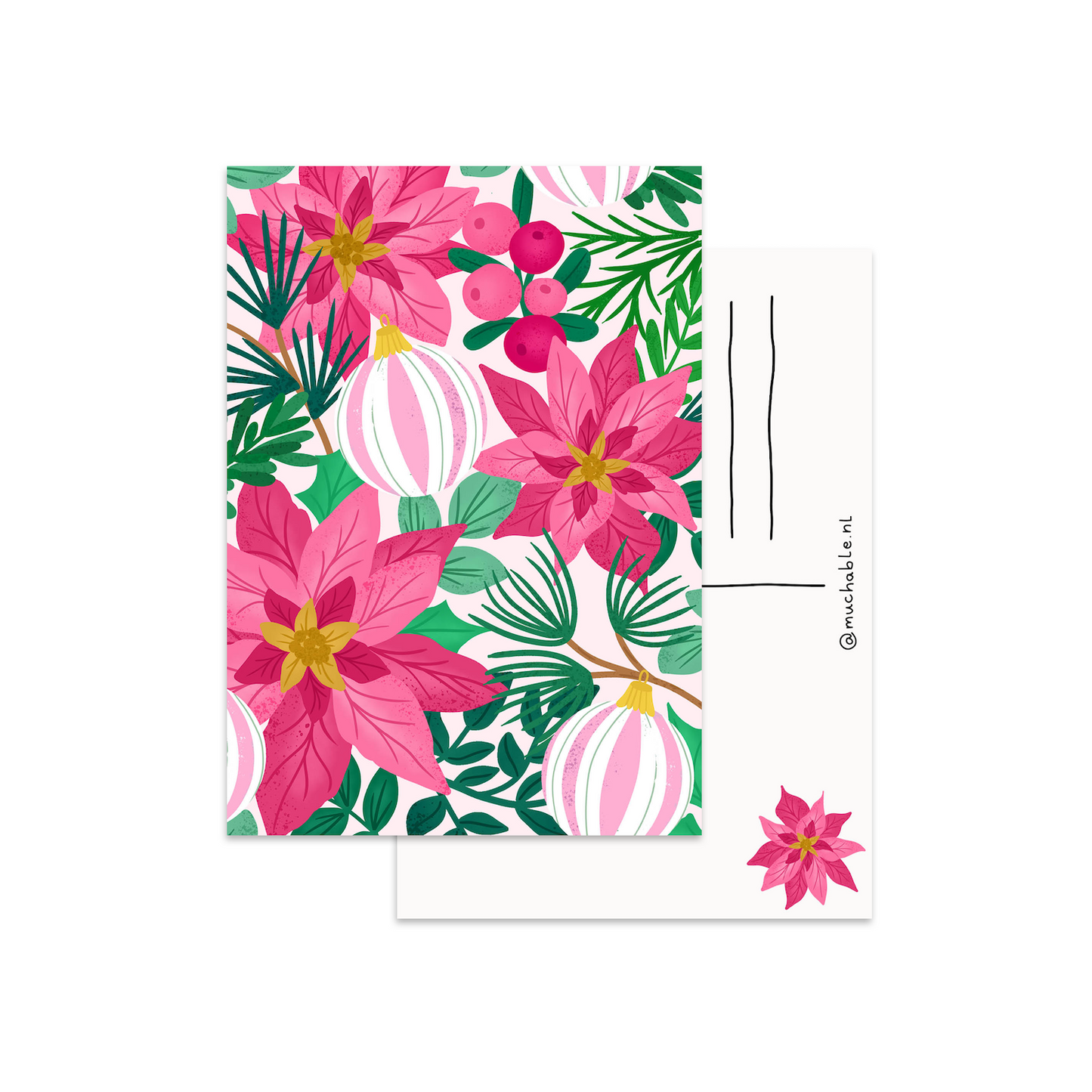 Kerstkaart kerststerren