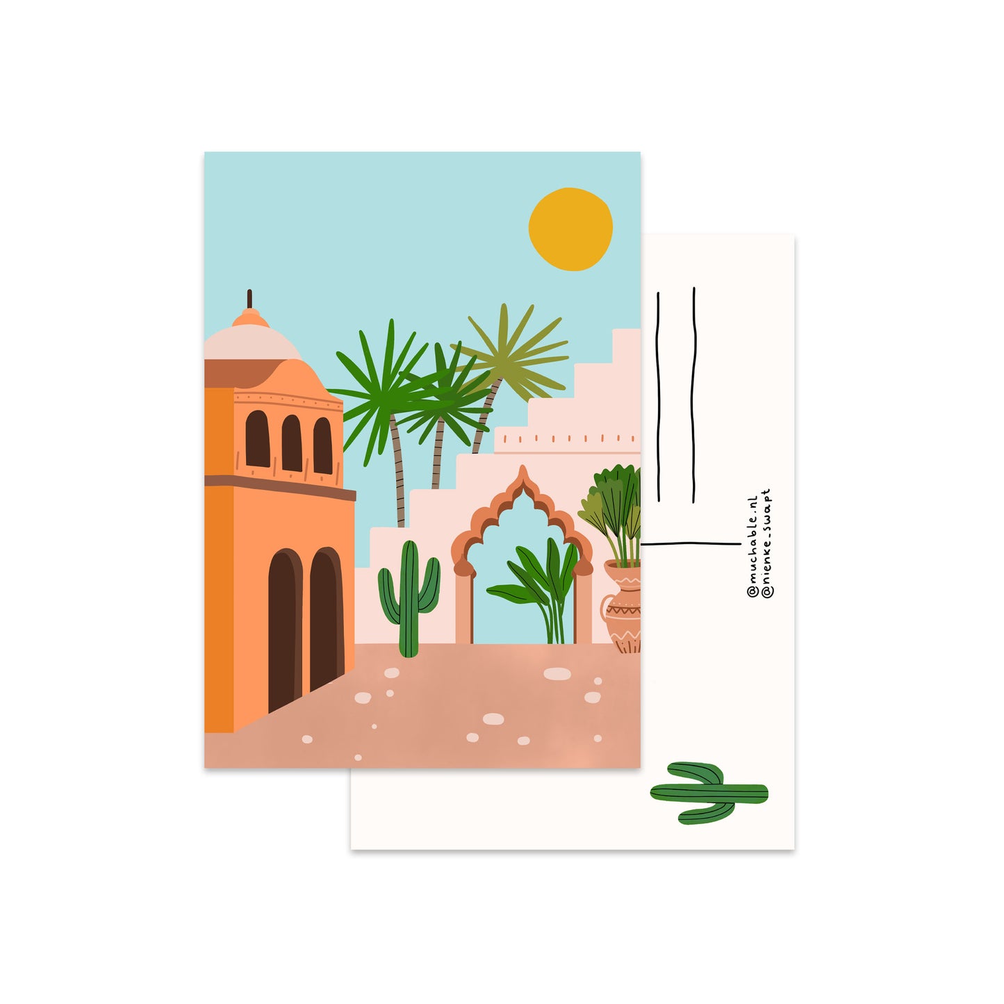 Kaart vakantie illustratie