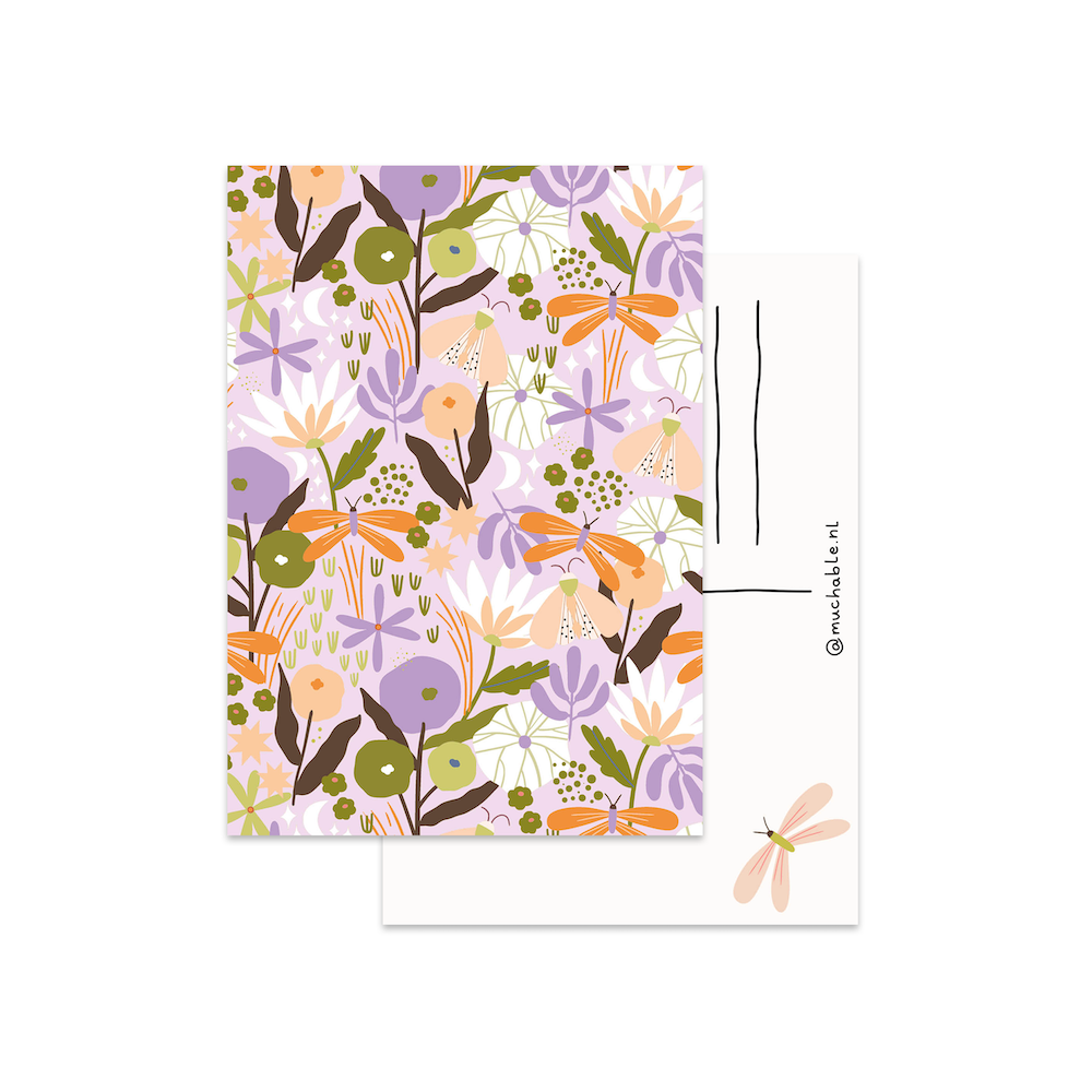 Butterflies and flowers card