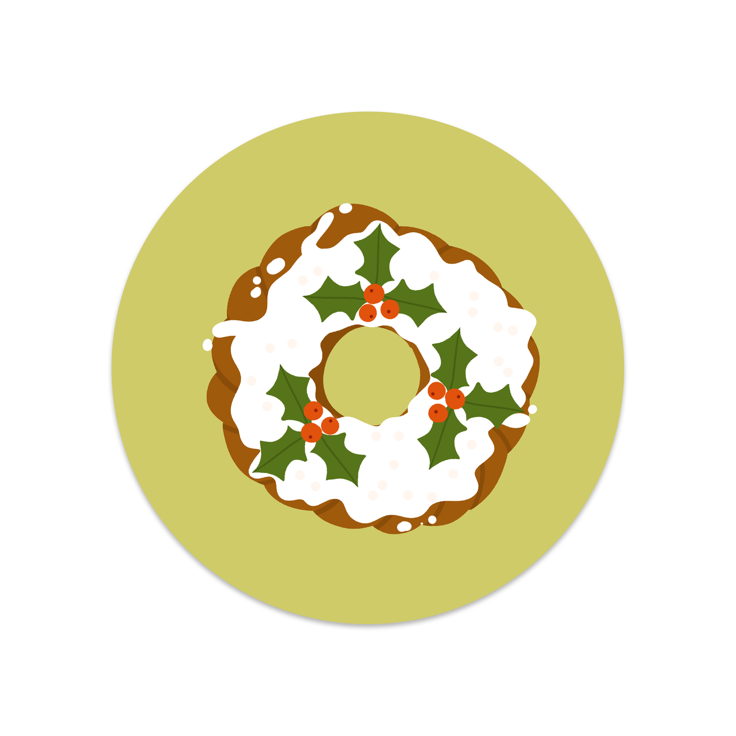 Ronde sticker kerst stol