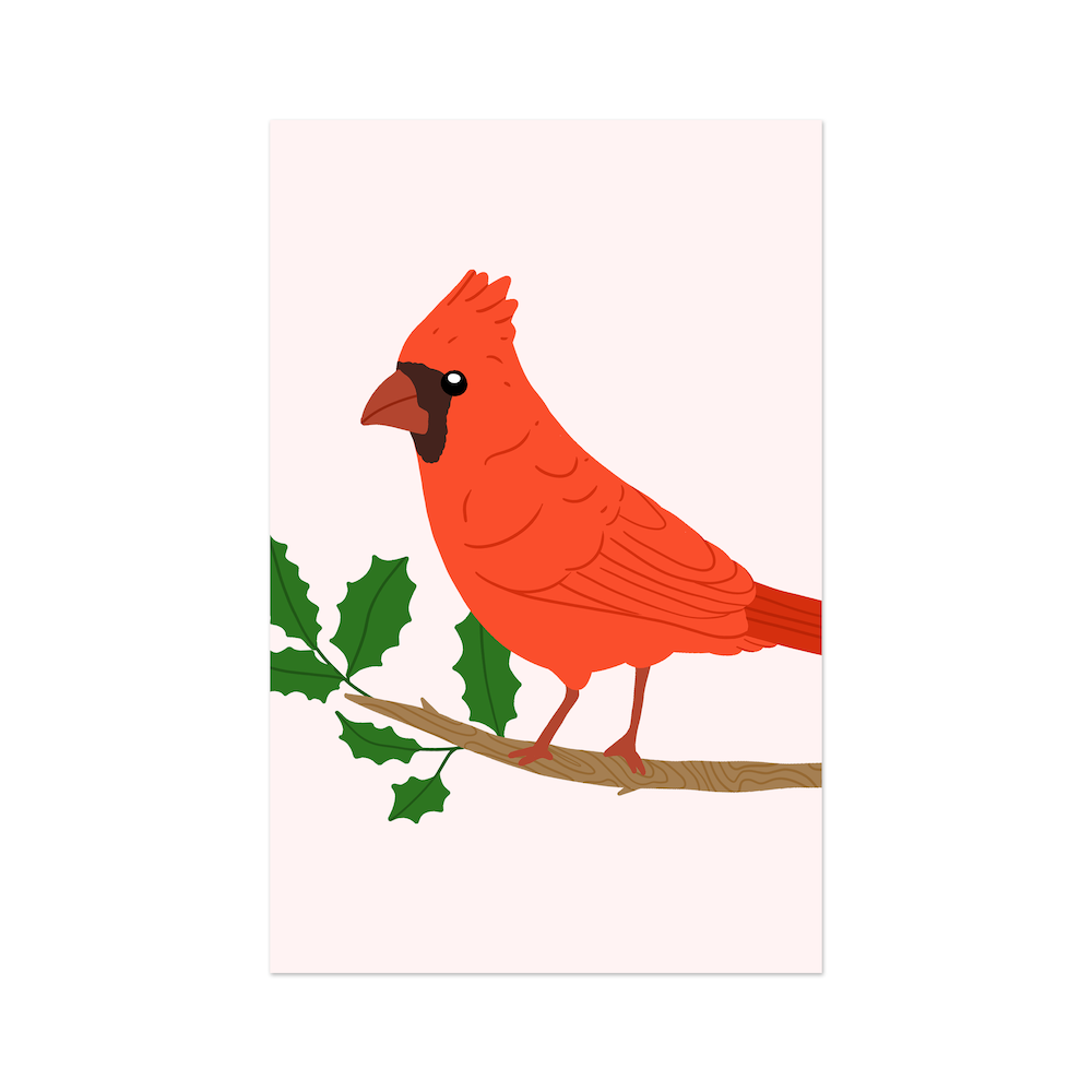 Mini card red bird