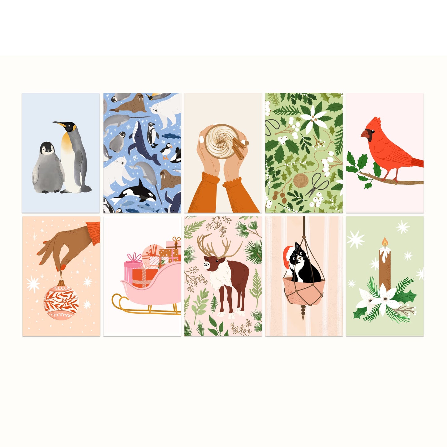 Set of mini cards Christmas 2