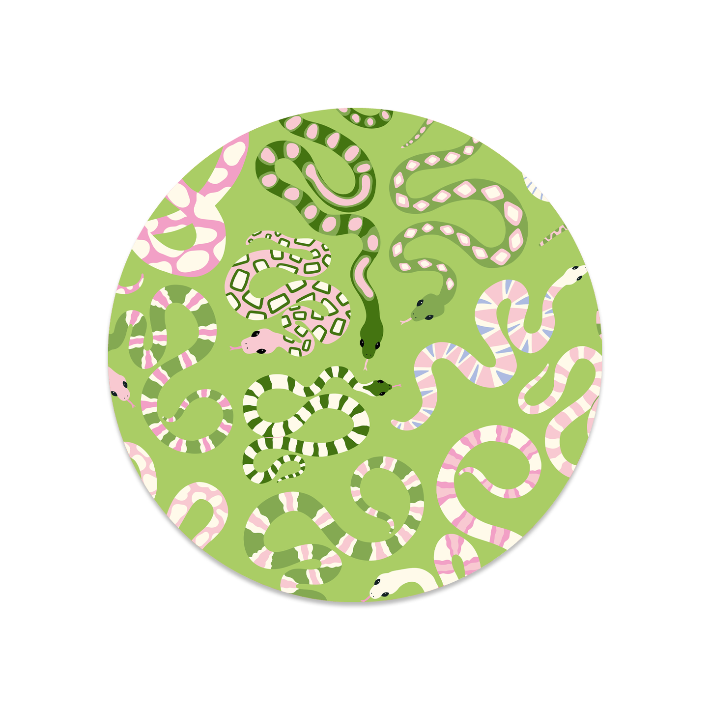 Ronde sticker slangen