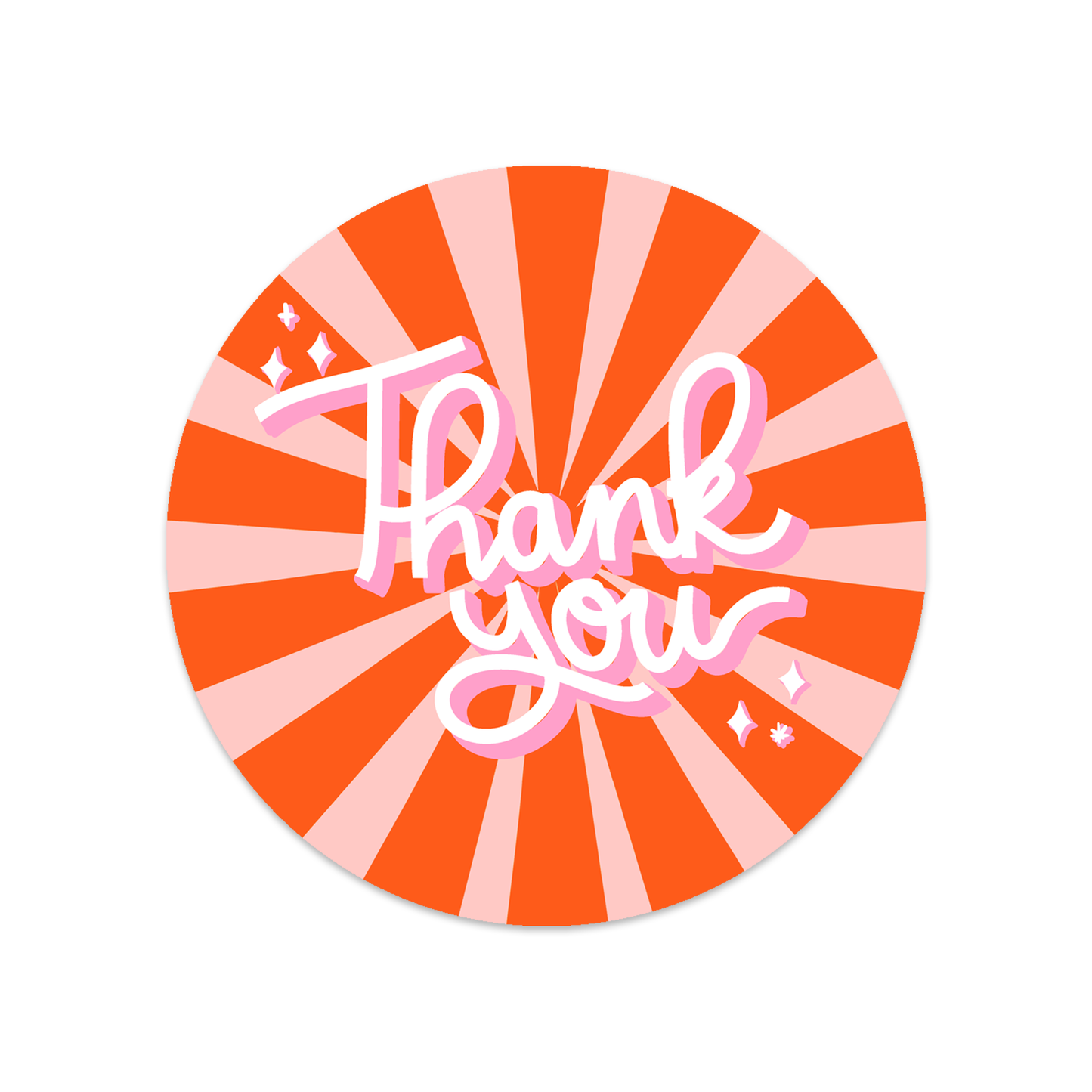 Ronde sticker thank you