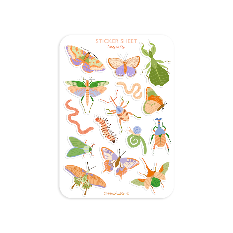 A6 stickervel insecten