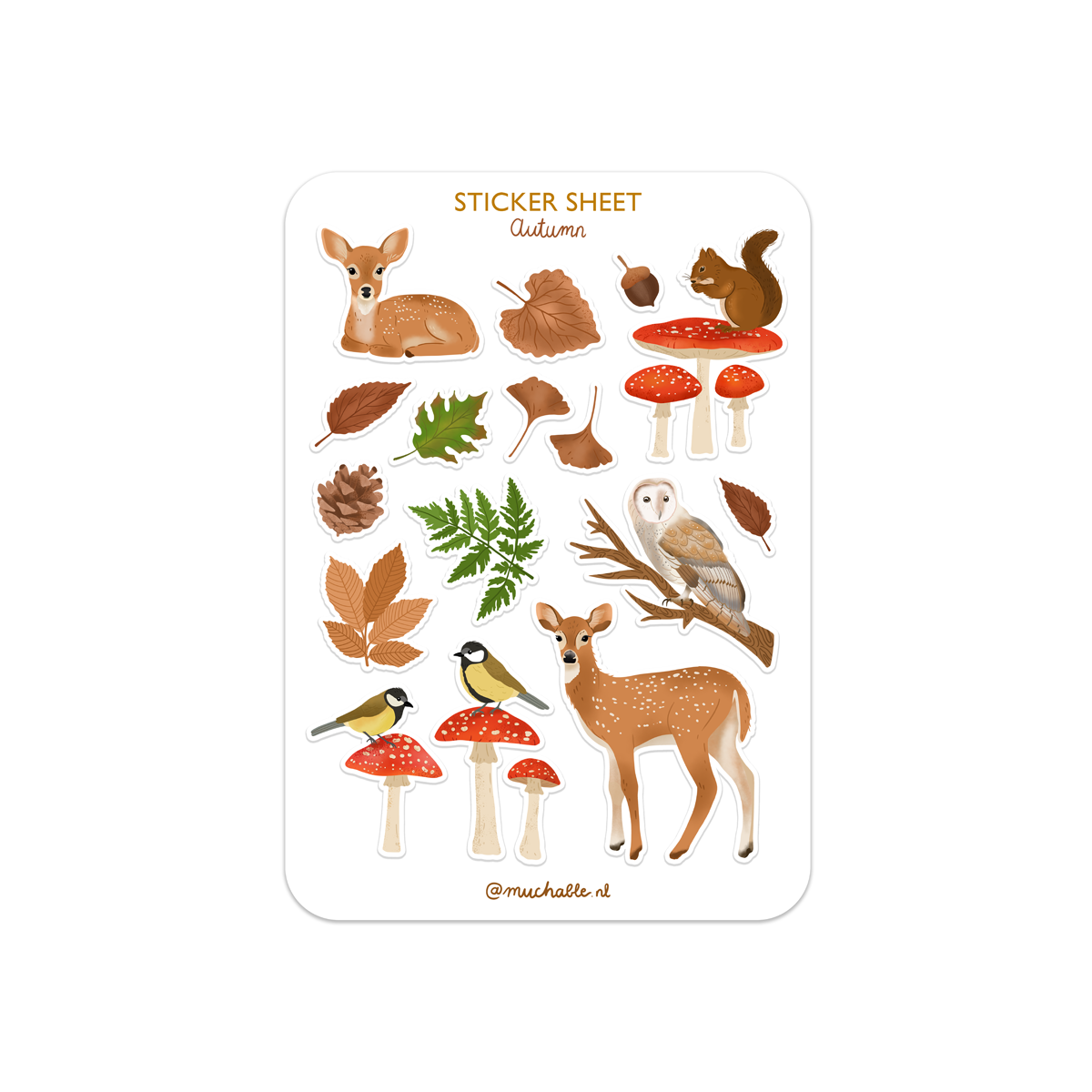 A6 sticker sheet autumn
