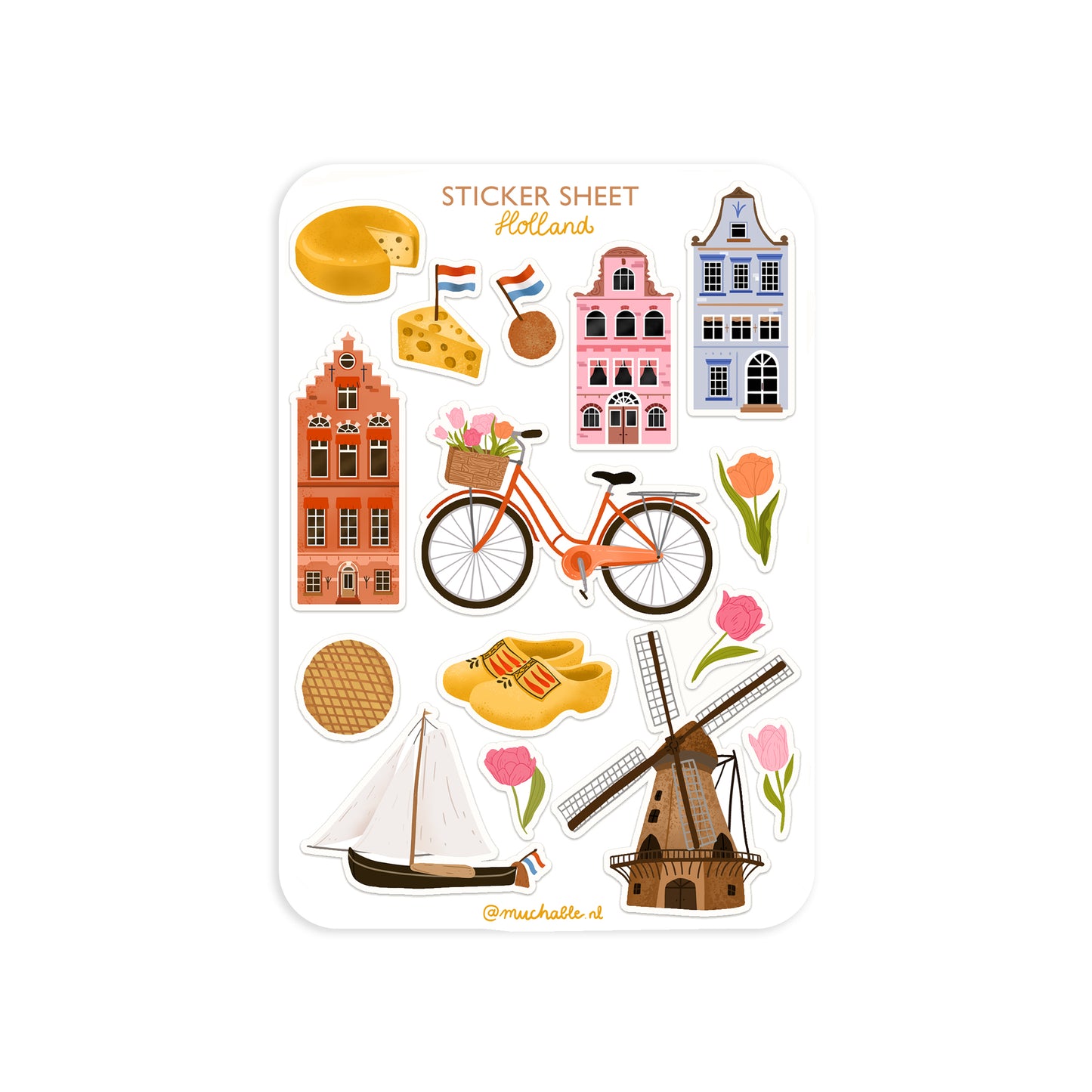A6 sticker sheet Holland