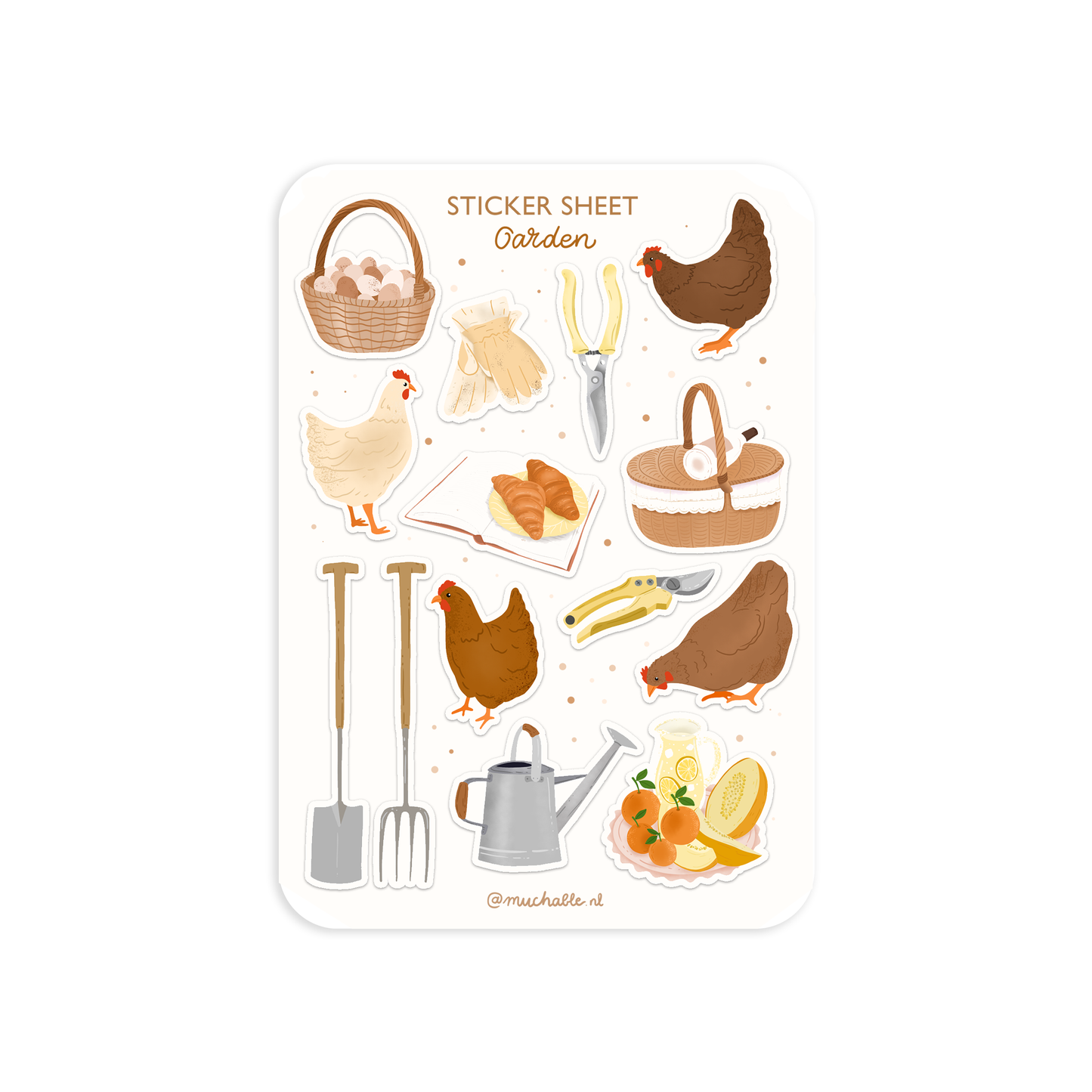 A6 sticker sheet girly