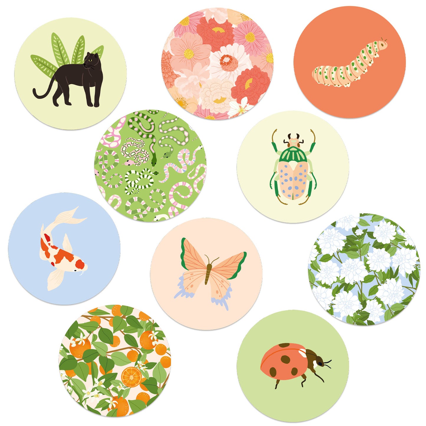 Ronde stickers set 5