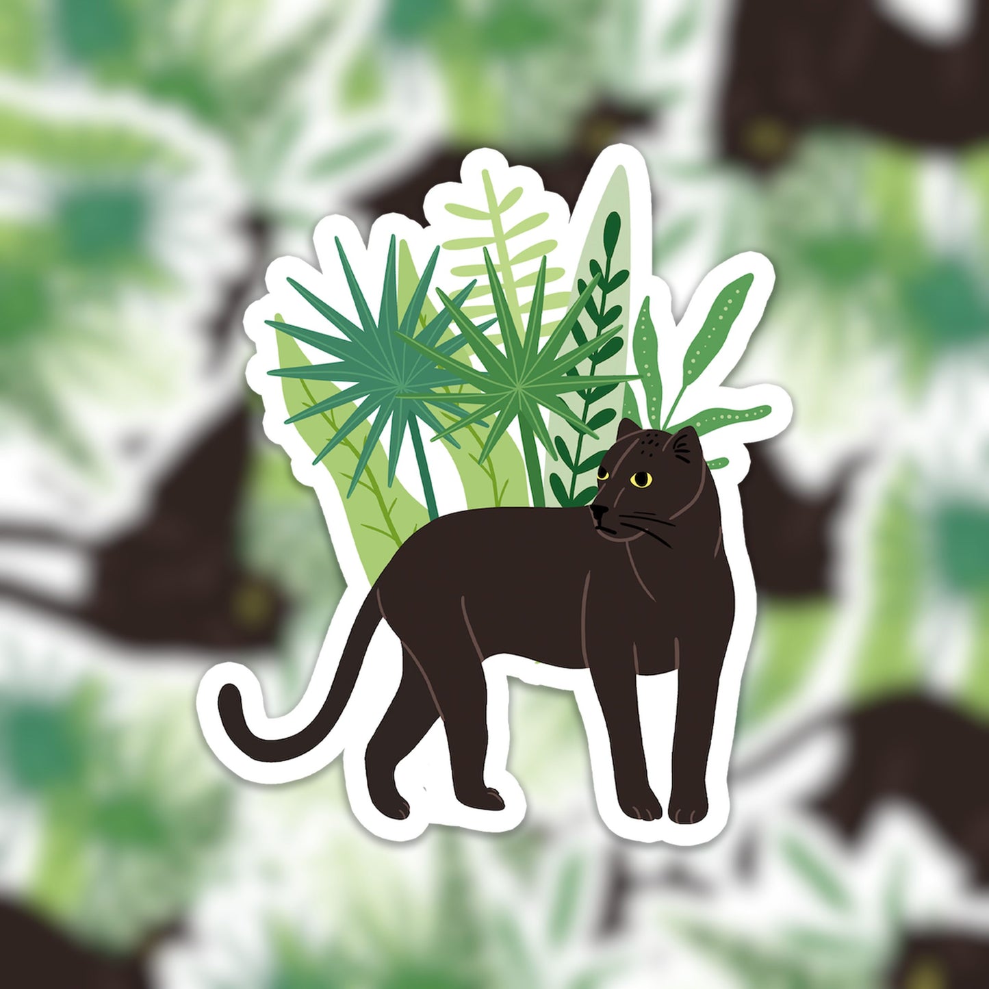 Vinyl sticker panter