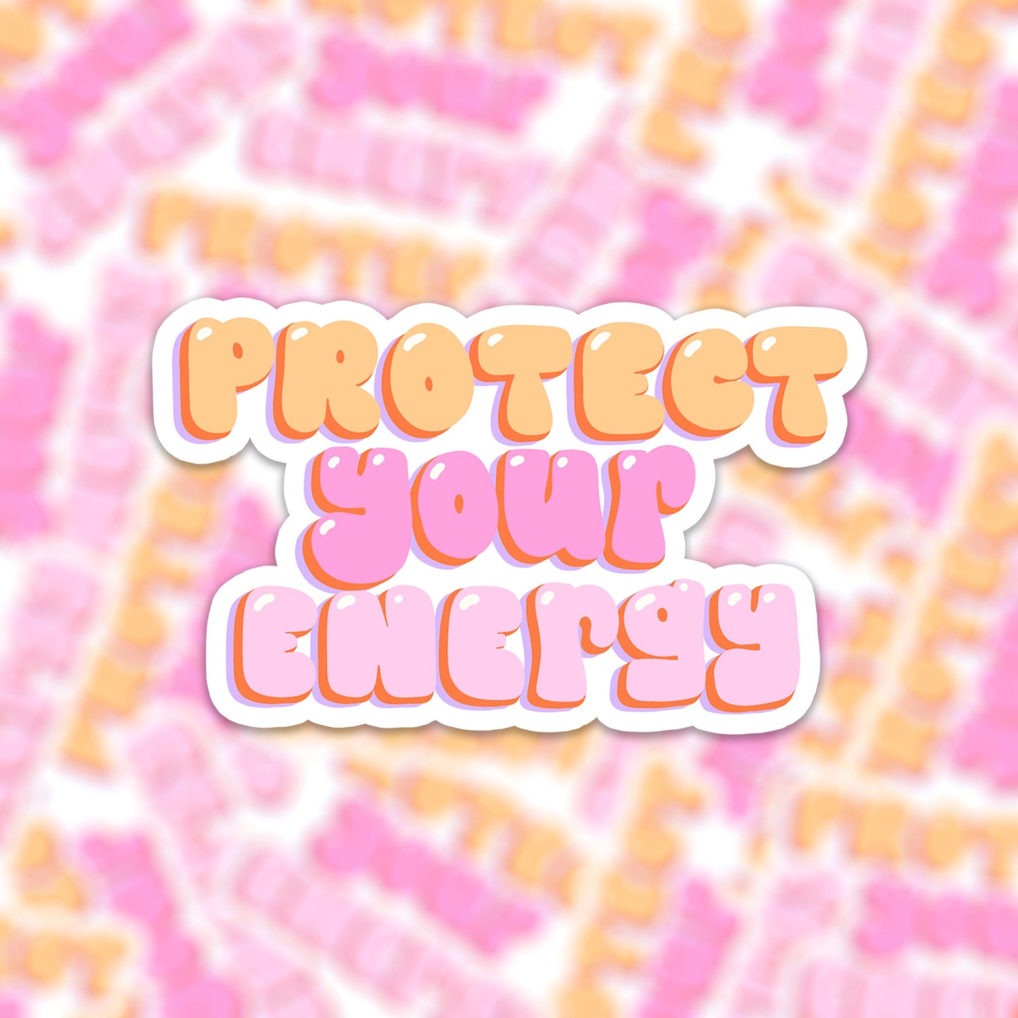 Vinyl sticker protect your energy