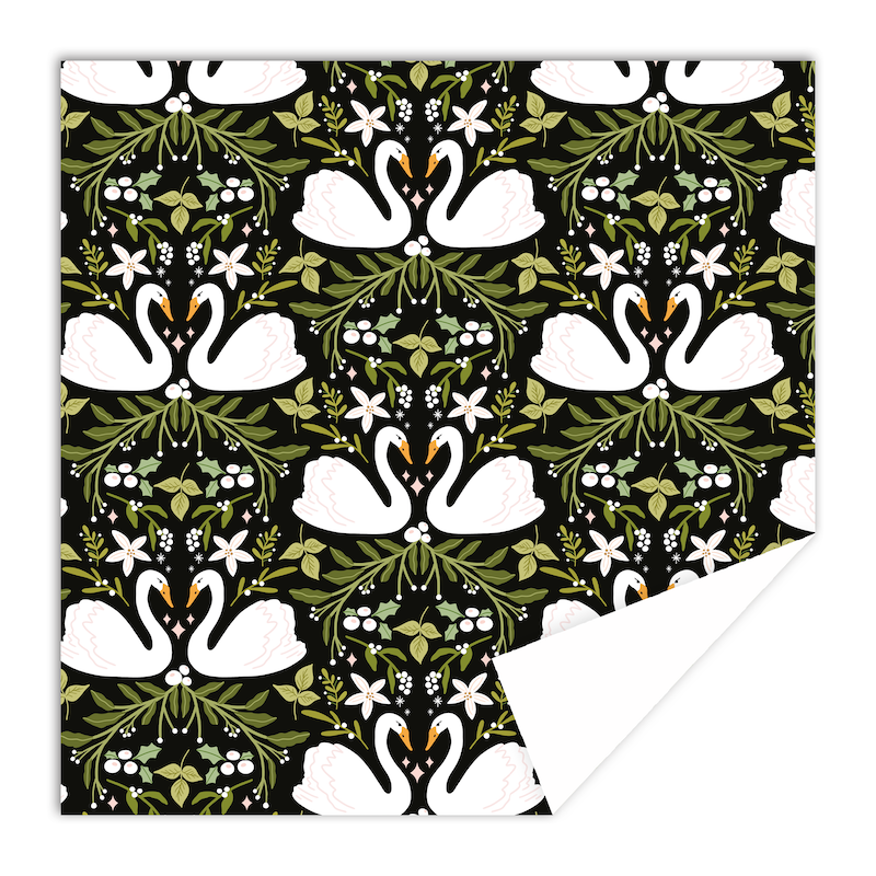 Luxe inpakpapier - zwanen