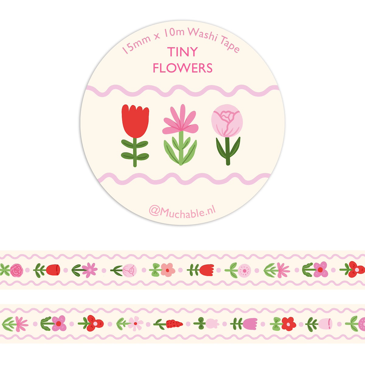 Washitape - lieve bloemen