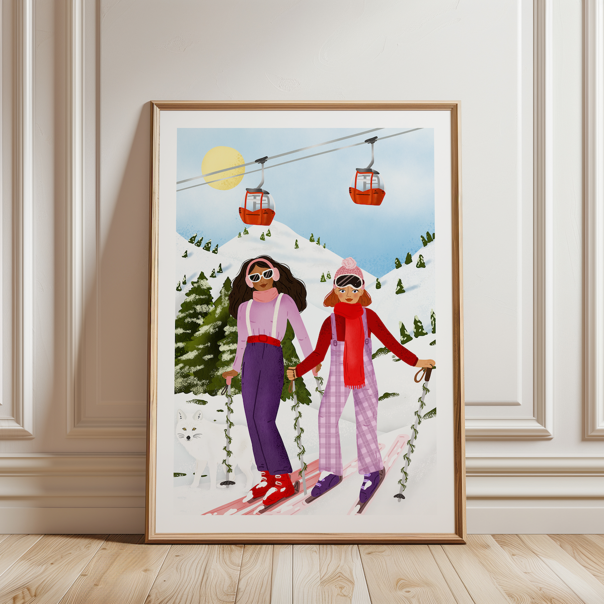 A4 Poster winter skiën