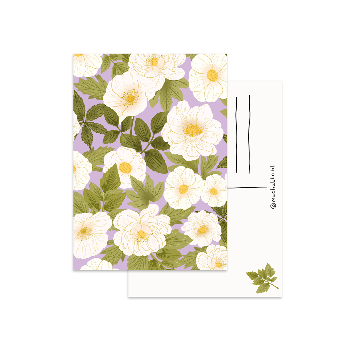 Card white flowers