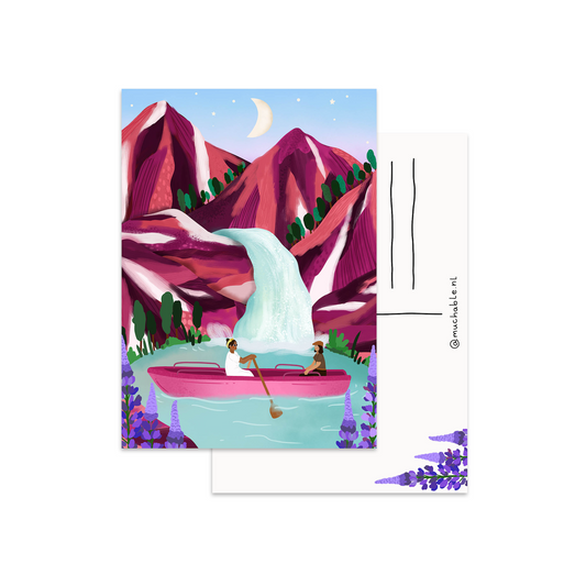 Kaart vrouwen in boot