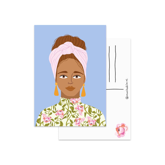 Kaart portret meisje