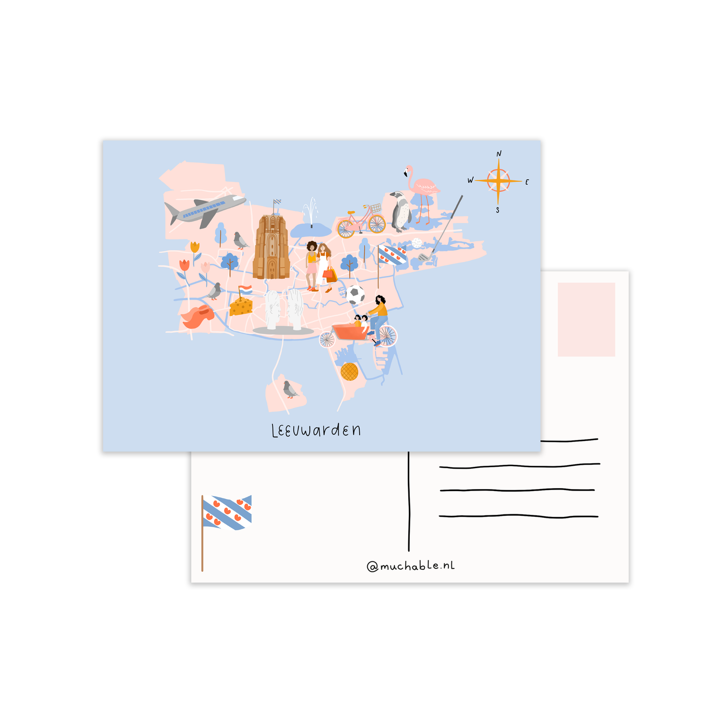 Kaart map Leeuwarden