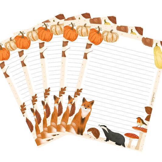 10x Briefpapier herfstdieren
