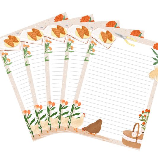 10x Briefpapier gardening