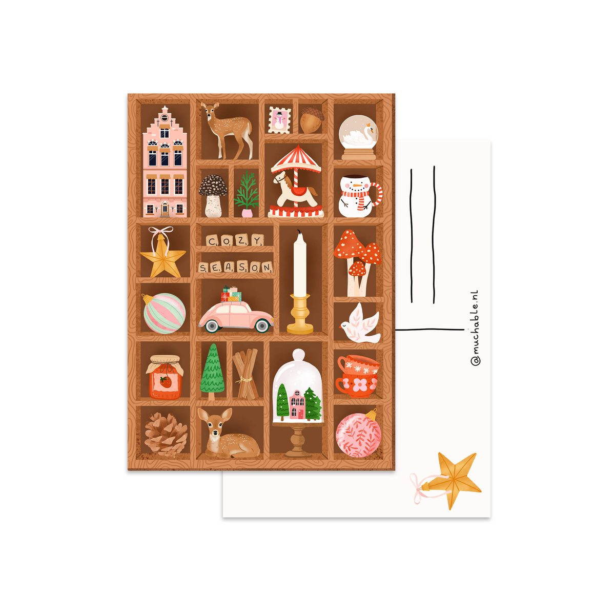 Kerstkaart trinketbox
