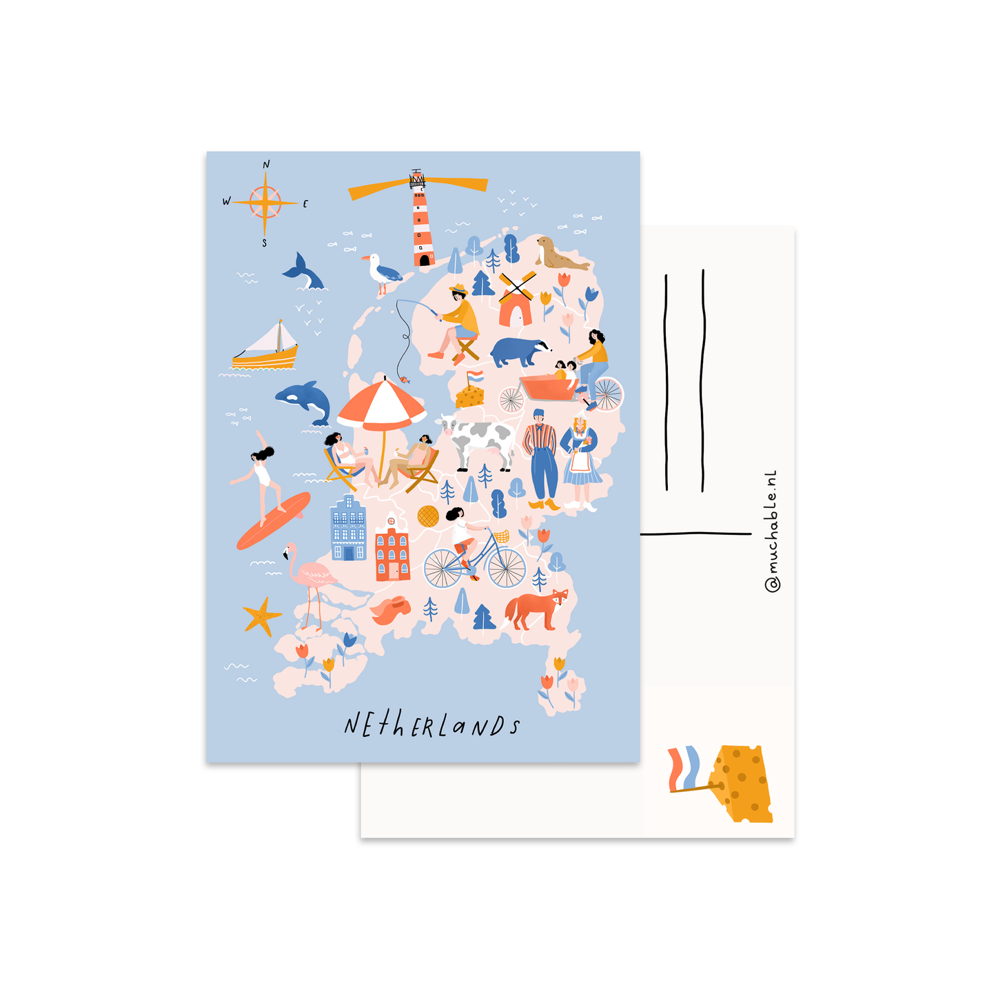 Ansichtkaart map Nederland