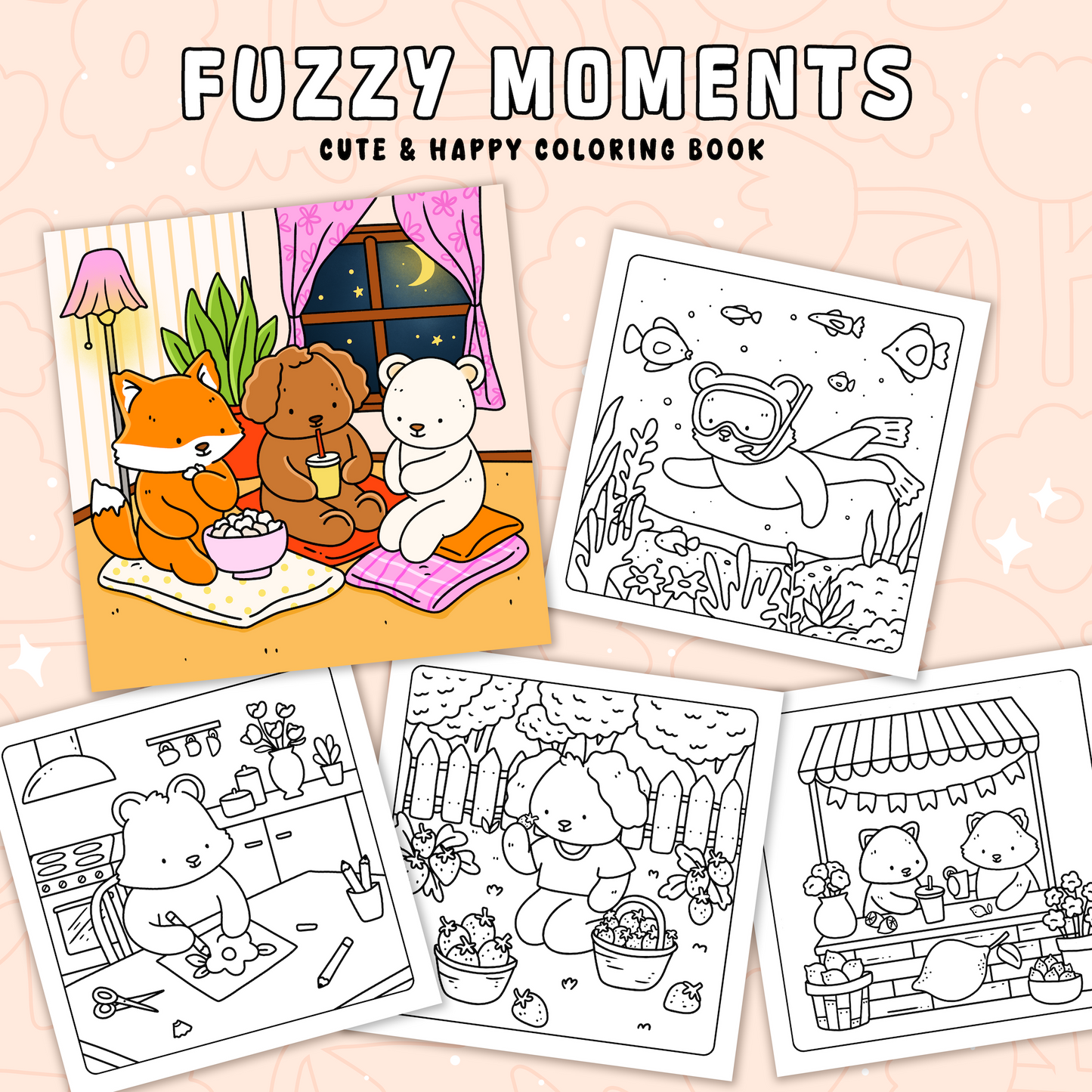PRE-ORDER kleurboek Fuzzy moments