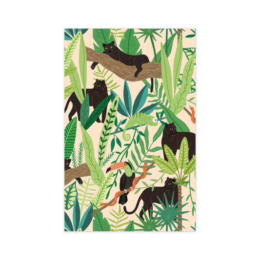 Mini card panther pattern