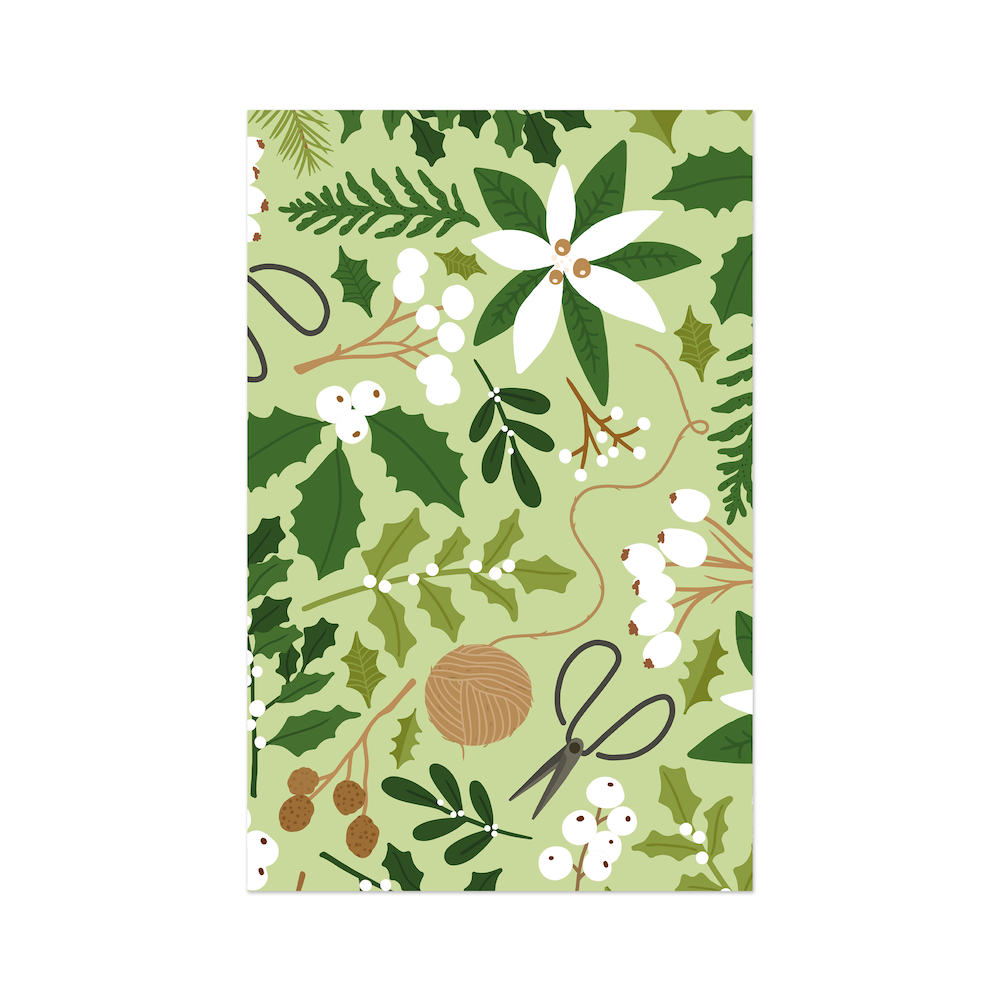 Mini card Christmas pattern