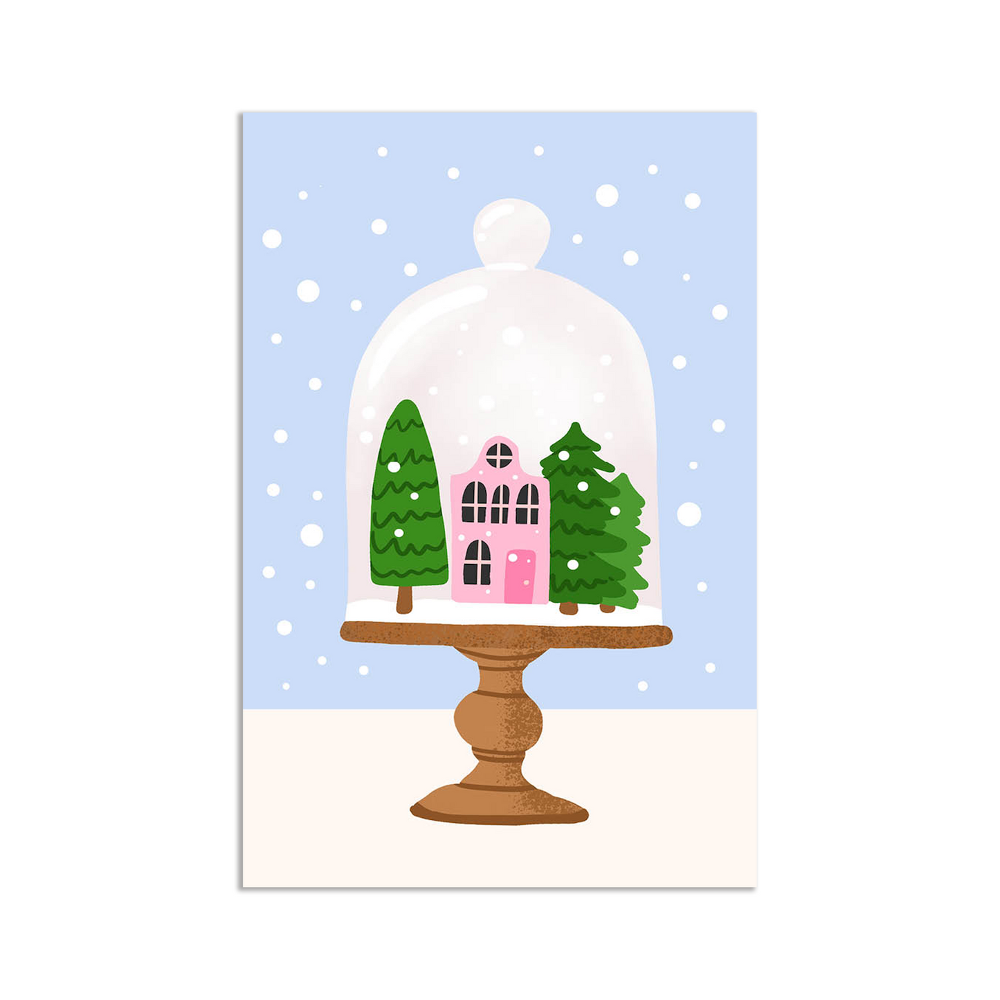 Mini card - Christmas bell jar
