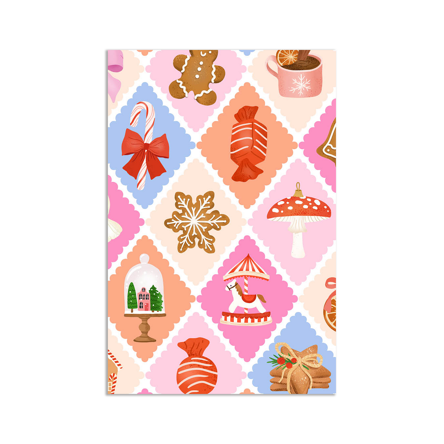 Mini card - Christmas pattern blocks