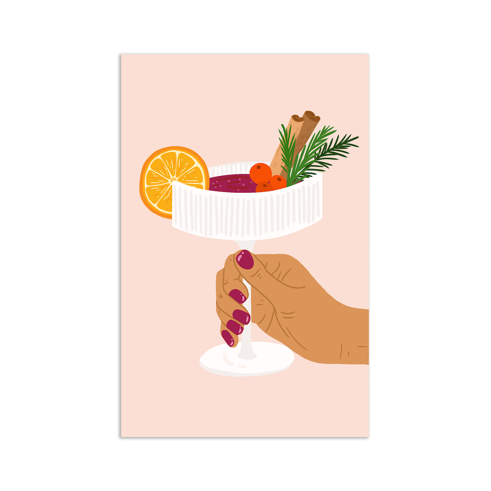 Minikaart - kerst cocktail