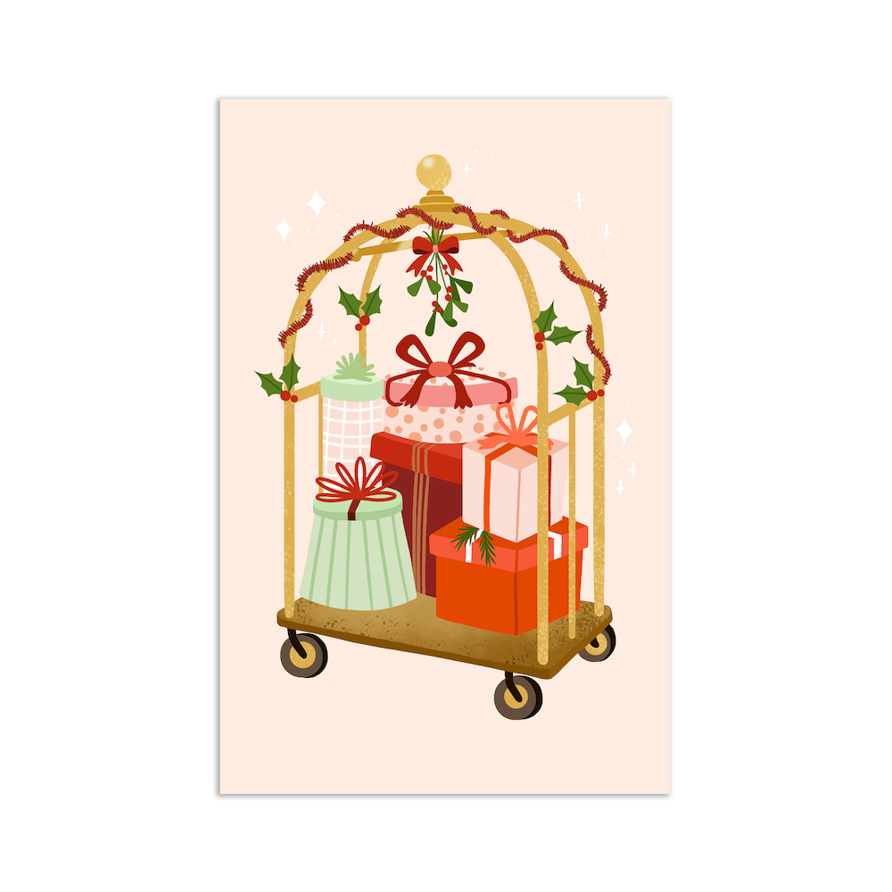 Mini card - Christmas trolley