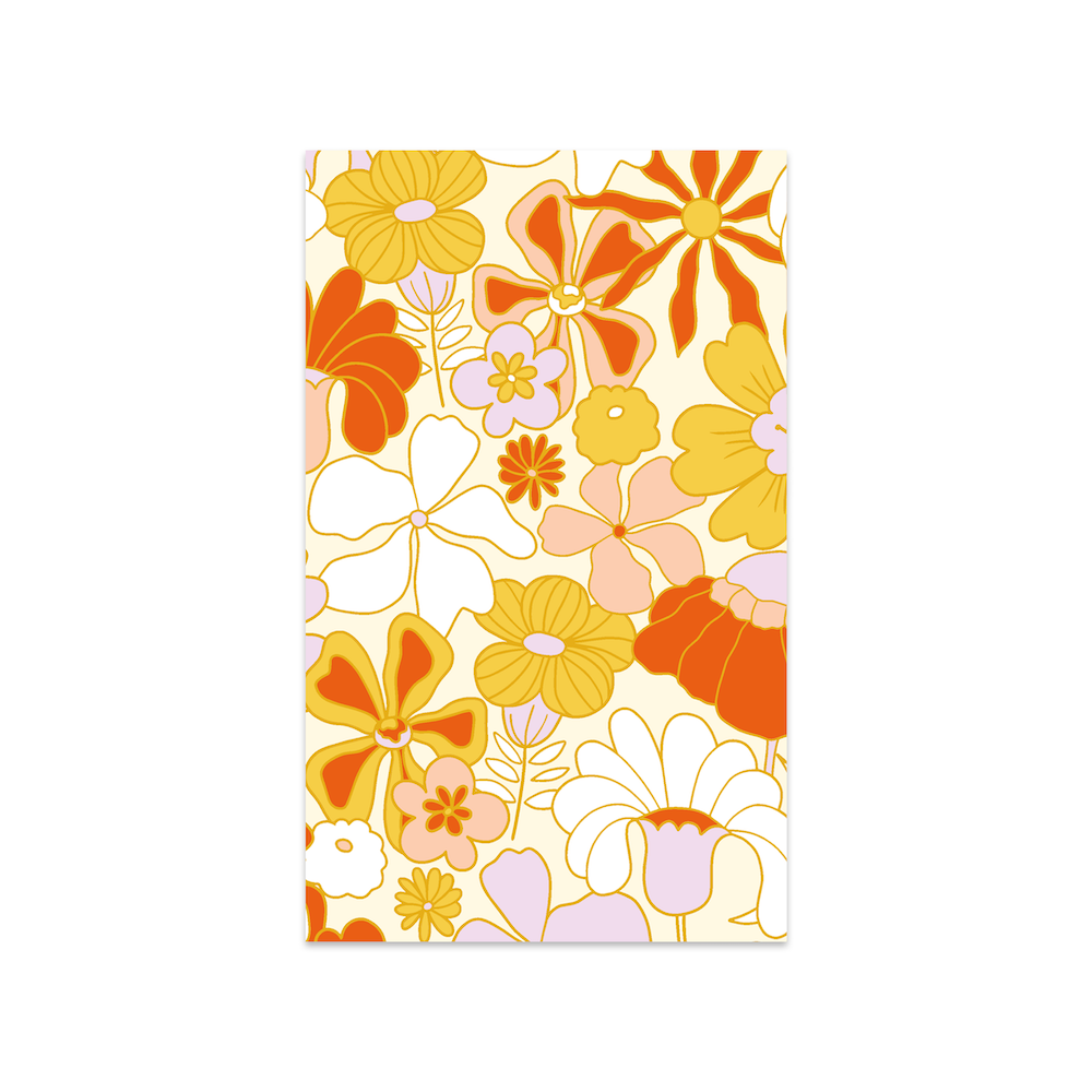 Minikaart retro bloemen