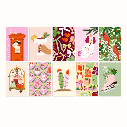 Set of 3 mini Christmas cards