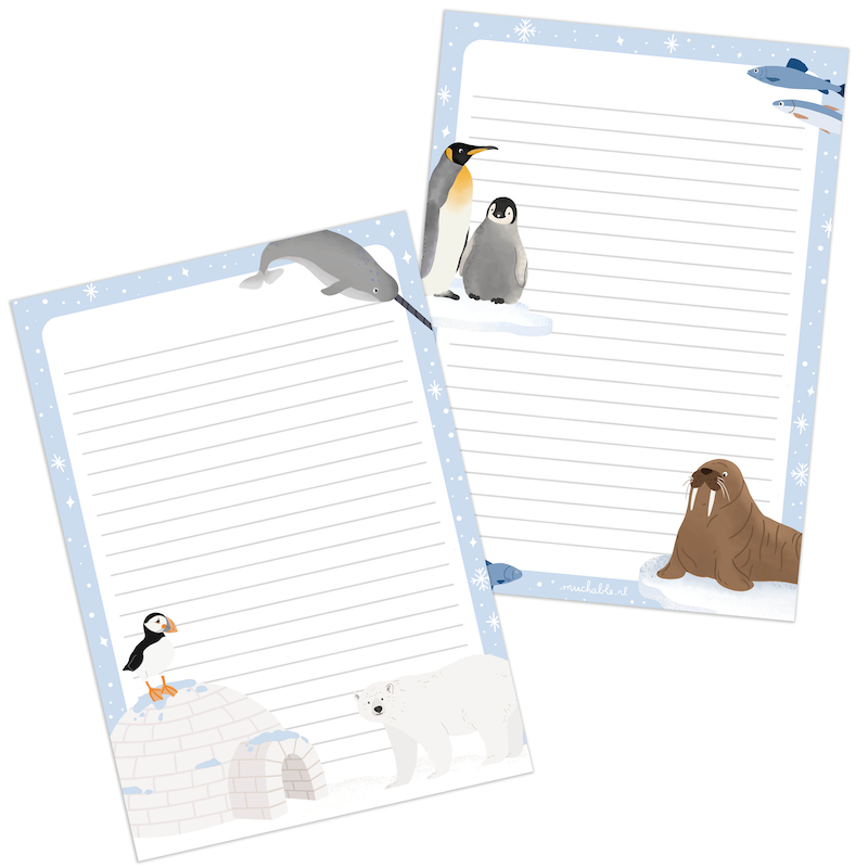Notitieblok winterdieren