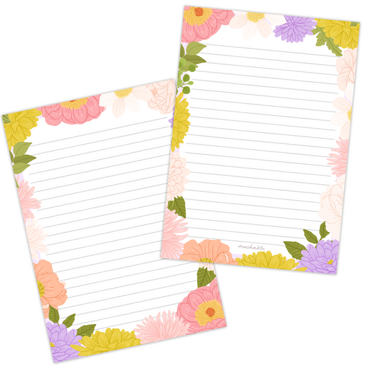 Notepad flowers