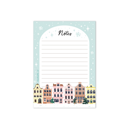 Notitieblok notes winterhuisjes