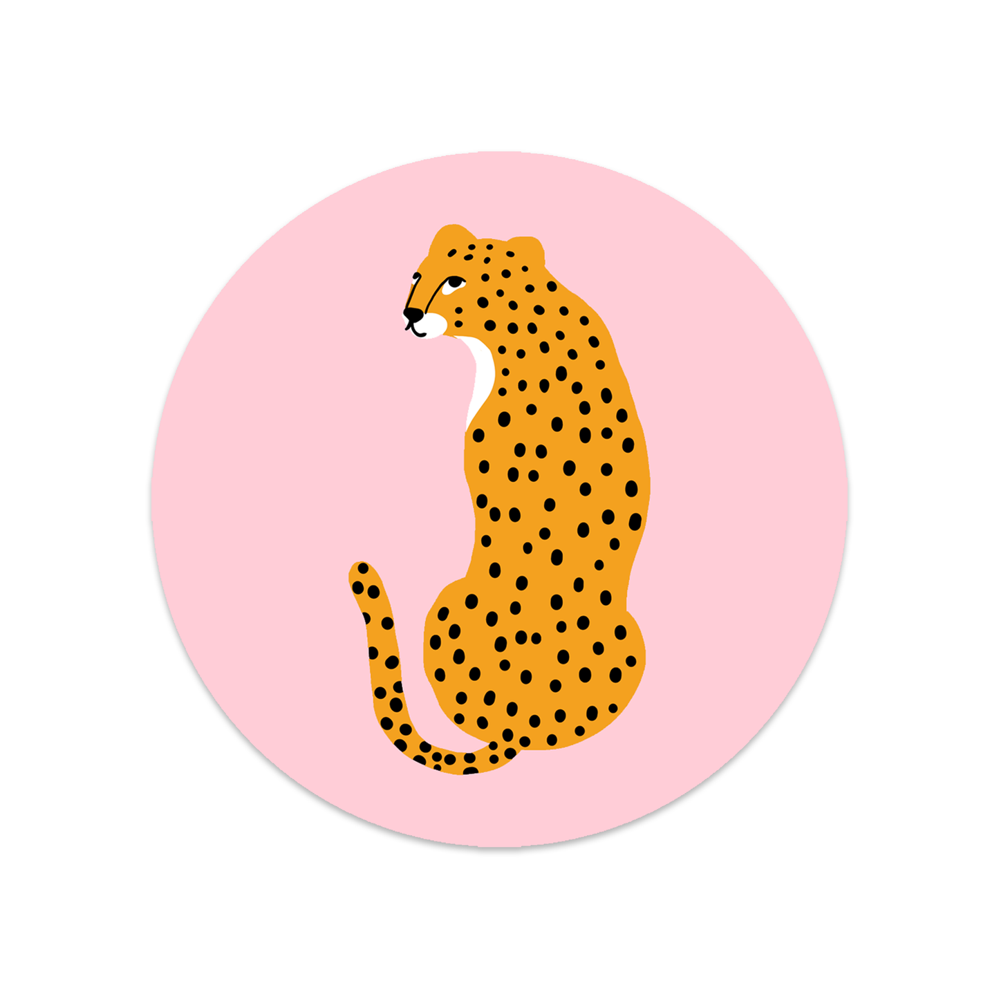 Ronde sticker panter