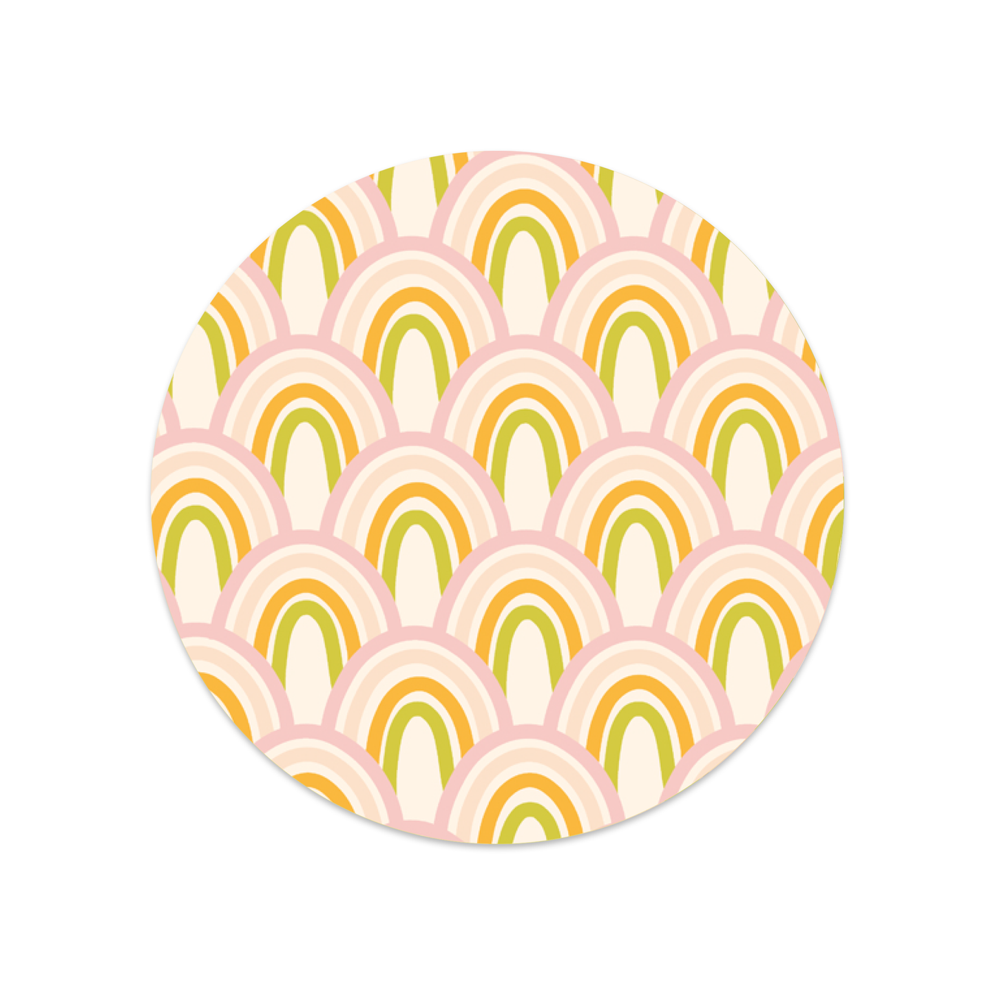 Ronde sticker regenbogen