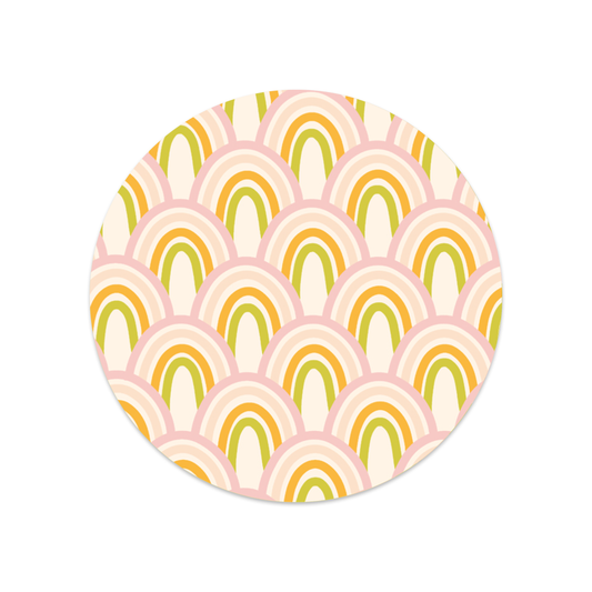 Ronde sticker regenbogen