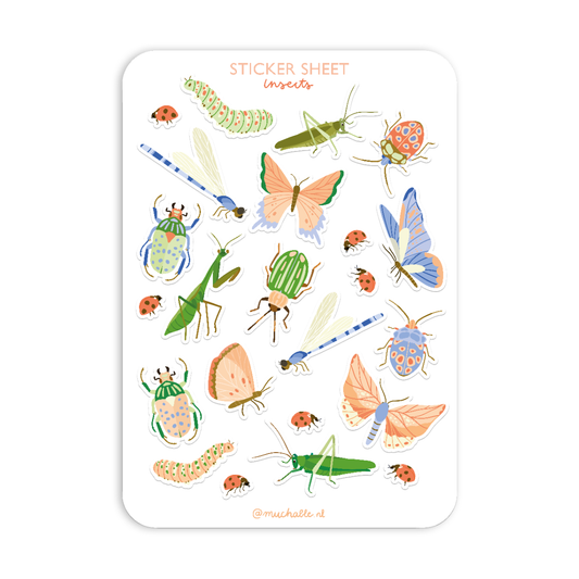 A5 sticker sheet creepy crawlies