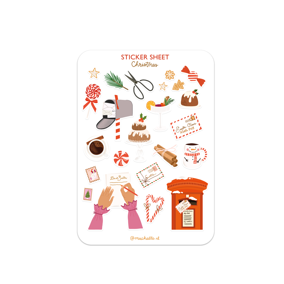 A6 stickervel kerst
