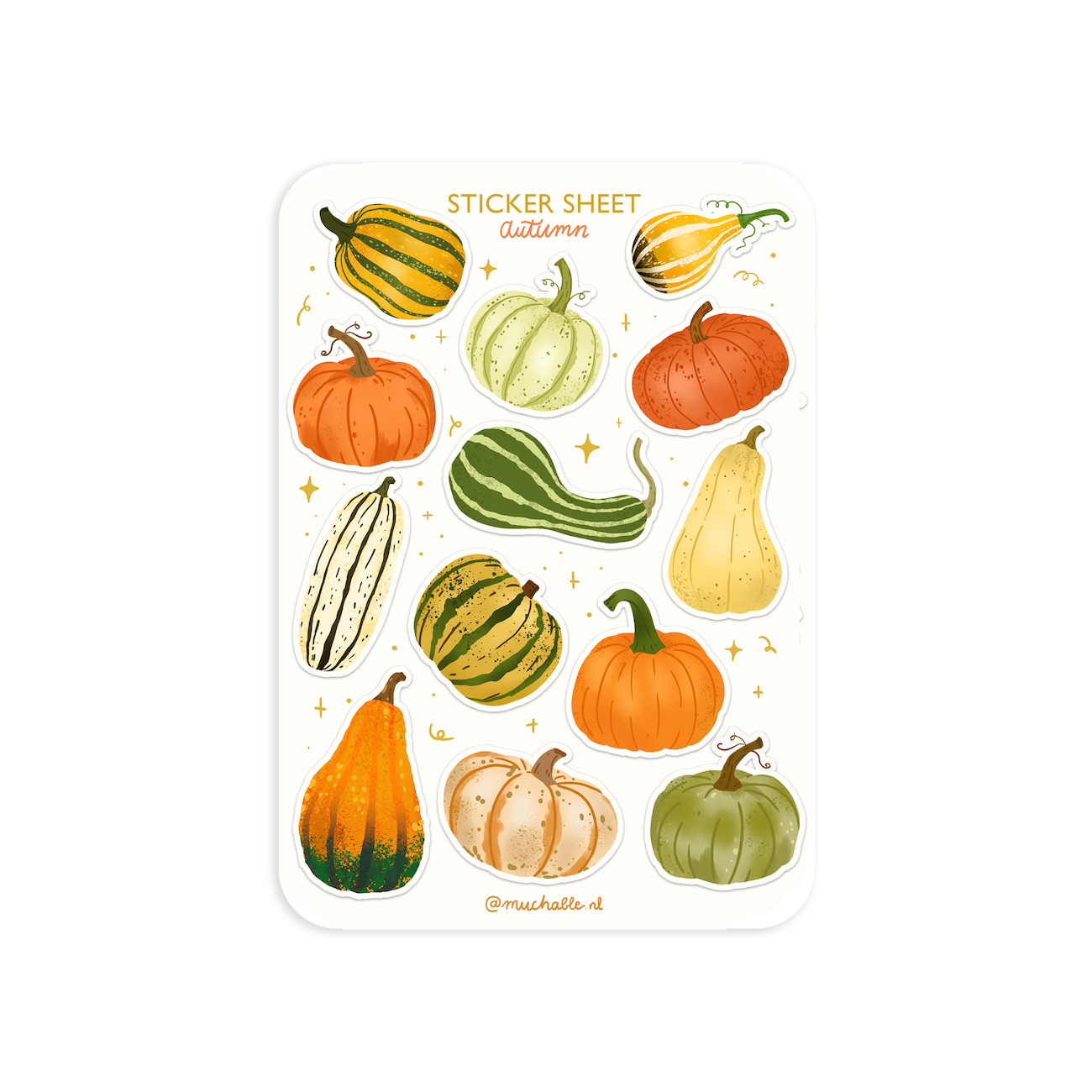 A6 stickervel herfst pompoenen