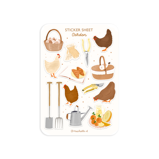 A6 stickervel tuinieren