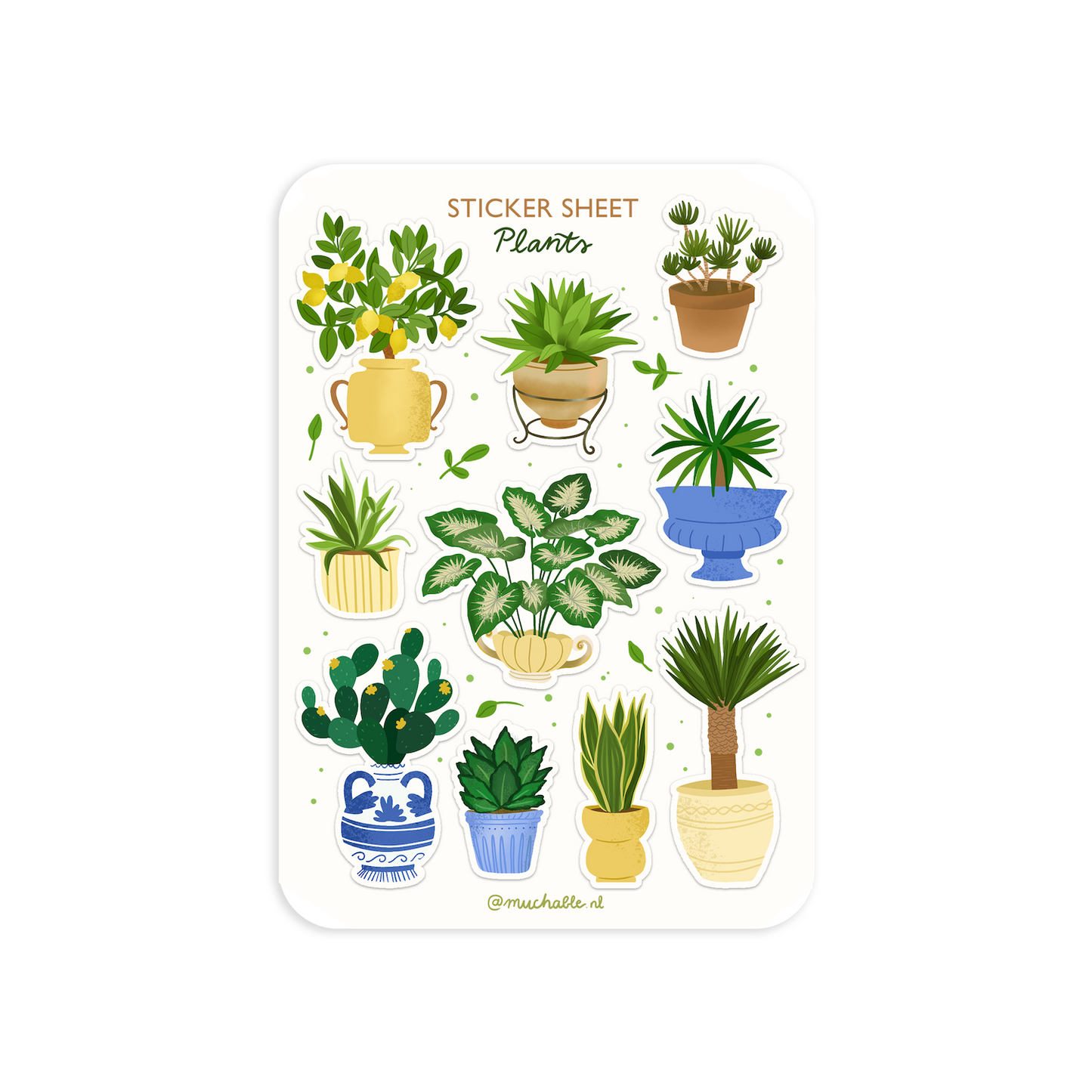 A6 stickervel planten