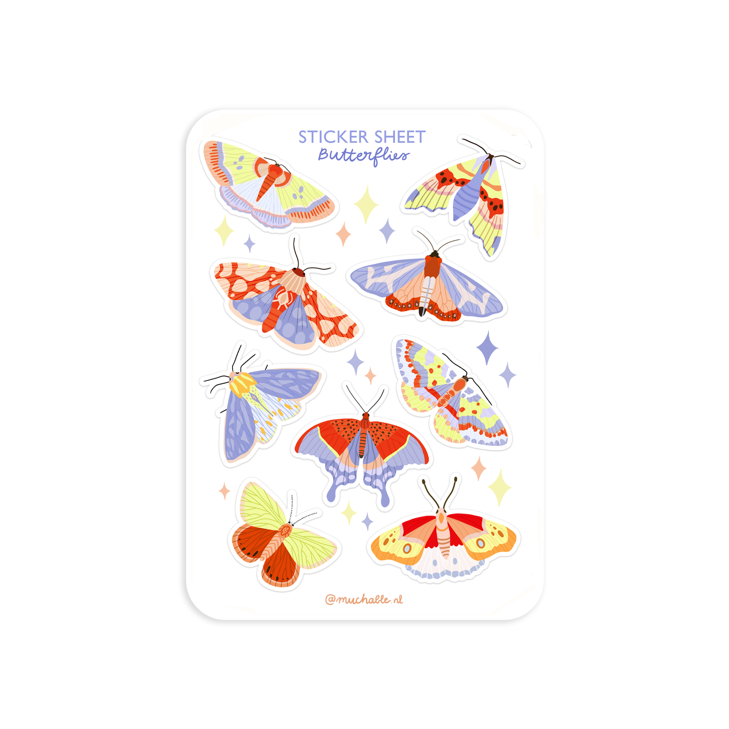 A6 stickervel vlinders
